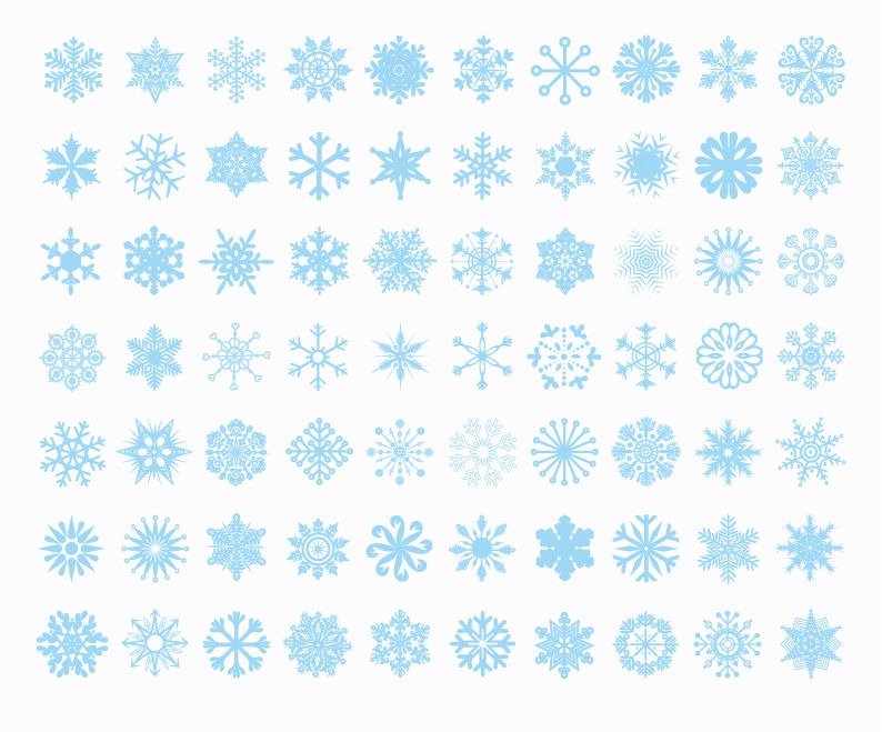 Big Set of Vector Snowflakes