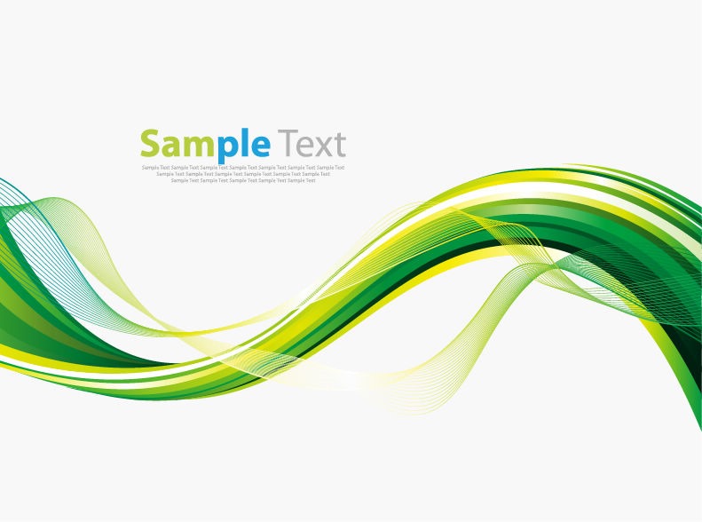 Vector Smooth Green Wave Background