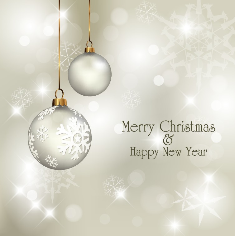 Christmas and Happy New Year Vector Illustration
