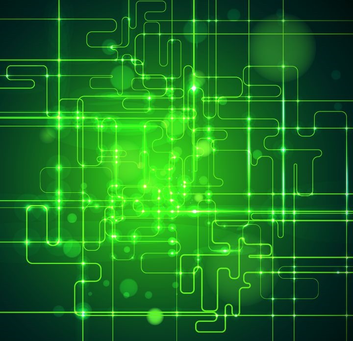 Abstract Green Technology Business Artwork Background Illustration