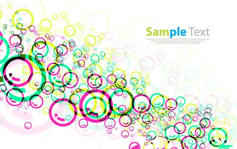 Colorful Circles Vector Background
