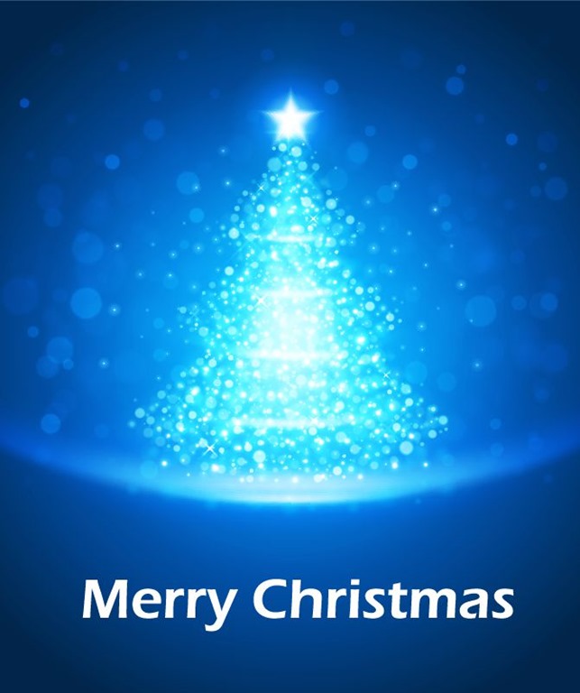 Christmas Tree with Light Vector Background
