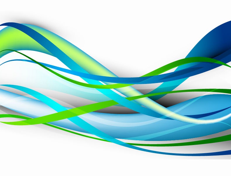 Free Abstract Blue Wave Vector Background