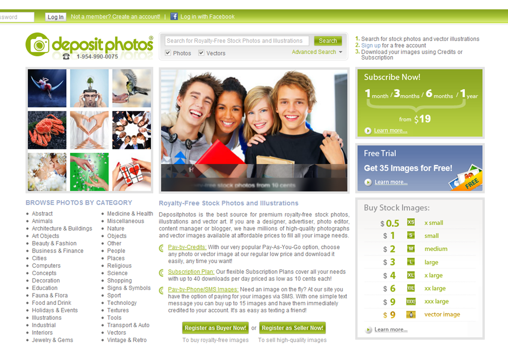 Redesigned Depositphotos Stock Photo Website