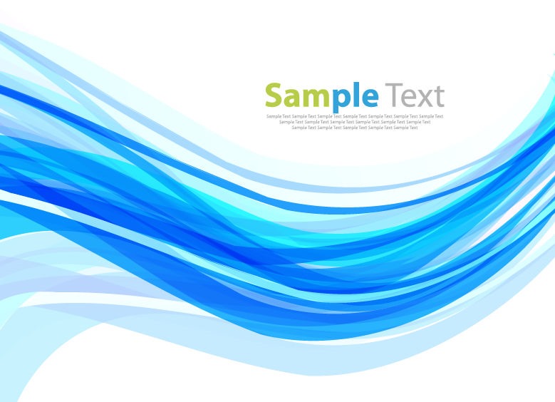 Abstract Blue Wave Design Vector Background