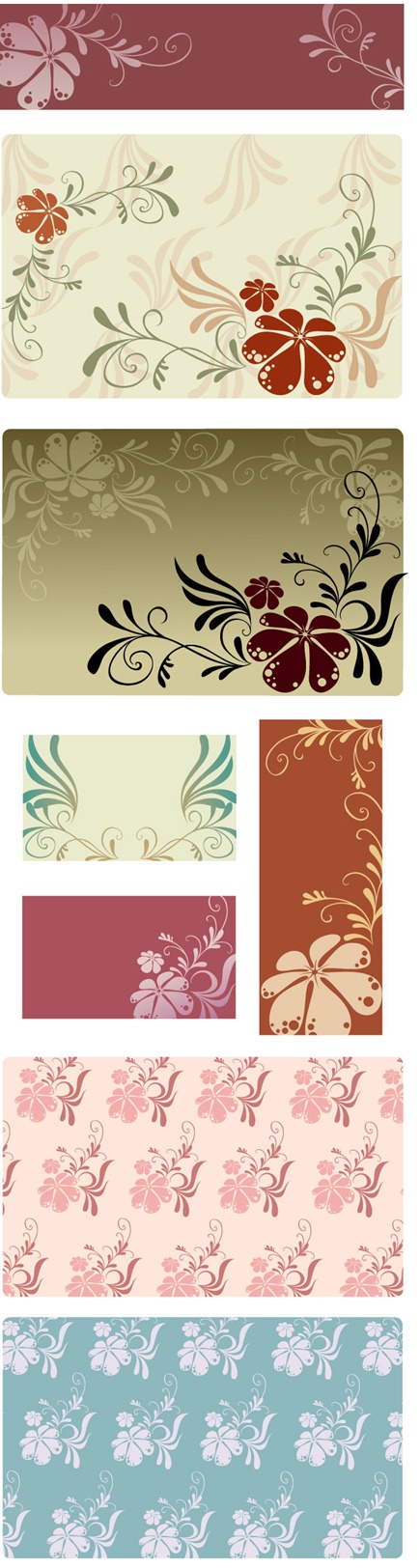 Beautiful background pattern vector material Series 1