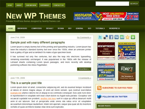 Free WordPress Theme - Green Dream