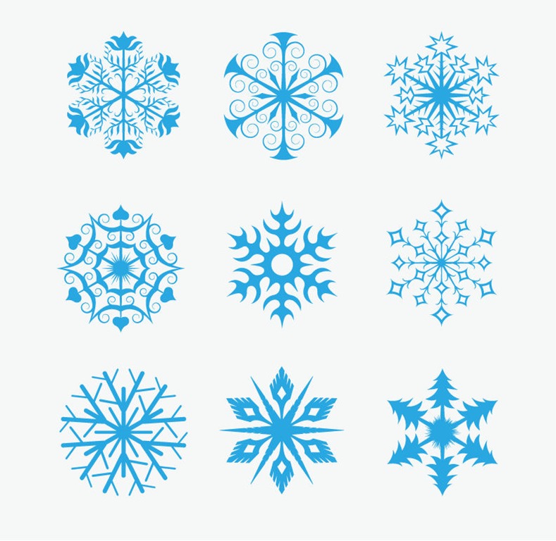 Snowflakes Icon Collection Vector