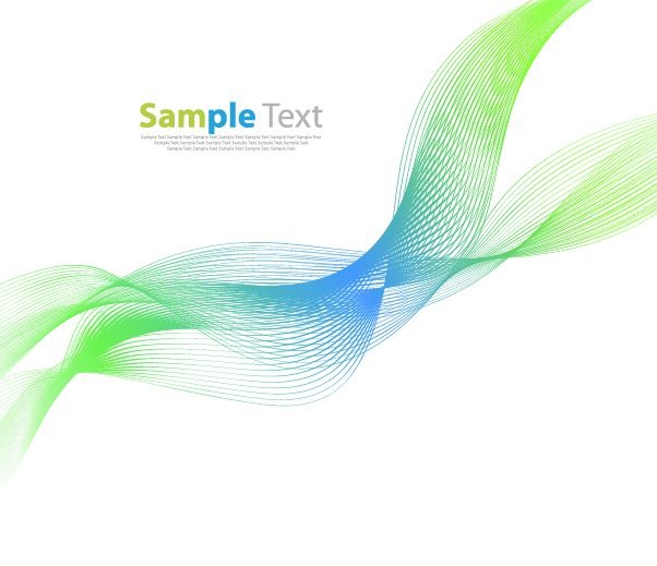 Abstract Background with Green Blue Wave Vector Illustration
