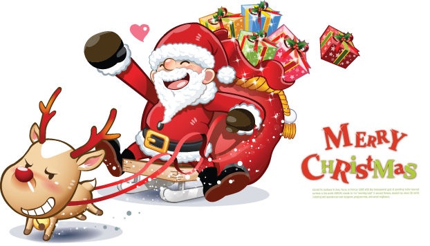 Free Santa Claus Vector Illustration Collection