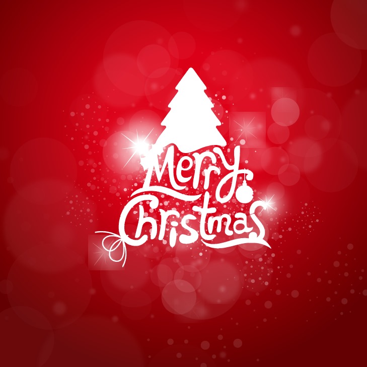 Christmas Light Greeting Card Vector Background