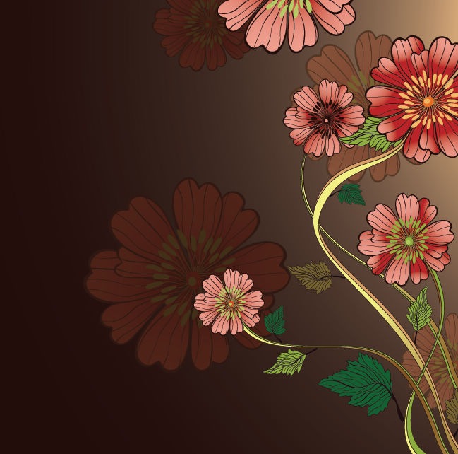 Free Vintage Floral Vector Background