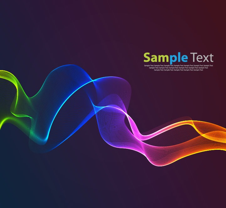 Abstract Rainbow Color Wave Background Vector Graphic