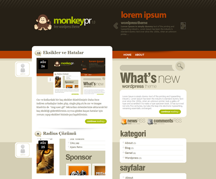 Free Wordpress Theme - MonkeyPR