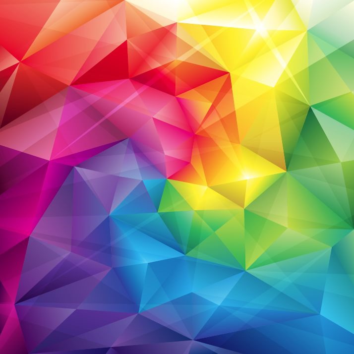 Low Poly Triangular Trendy Color Vector Background