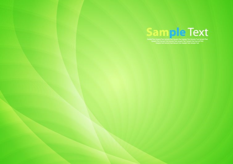 Bright Green Vector Waves Abstract Background