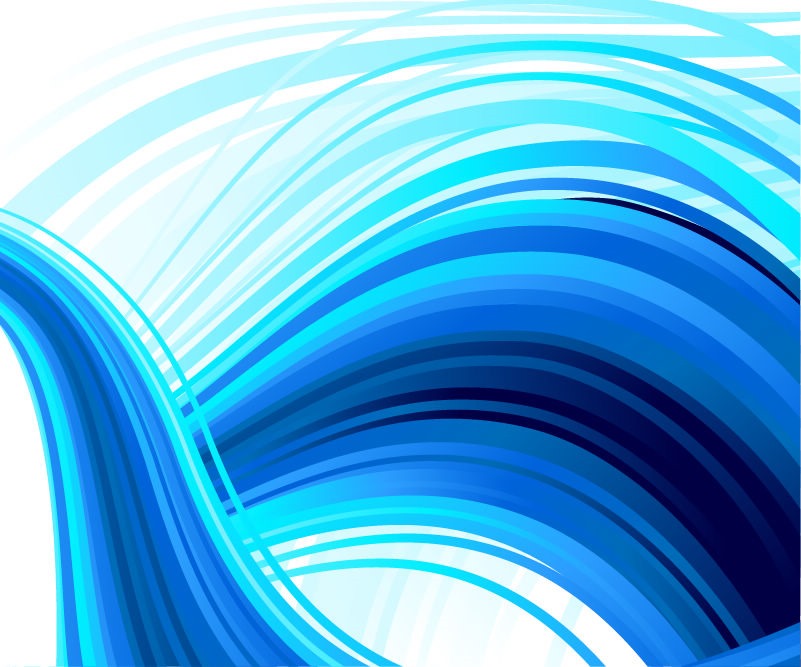 Blue Smooth Light Lines Vector Background