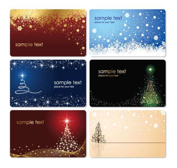 Christmas Cards Vector Set