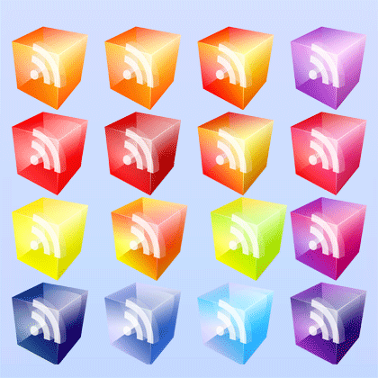 3D Cube RSS Subscribe Vector Icon