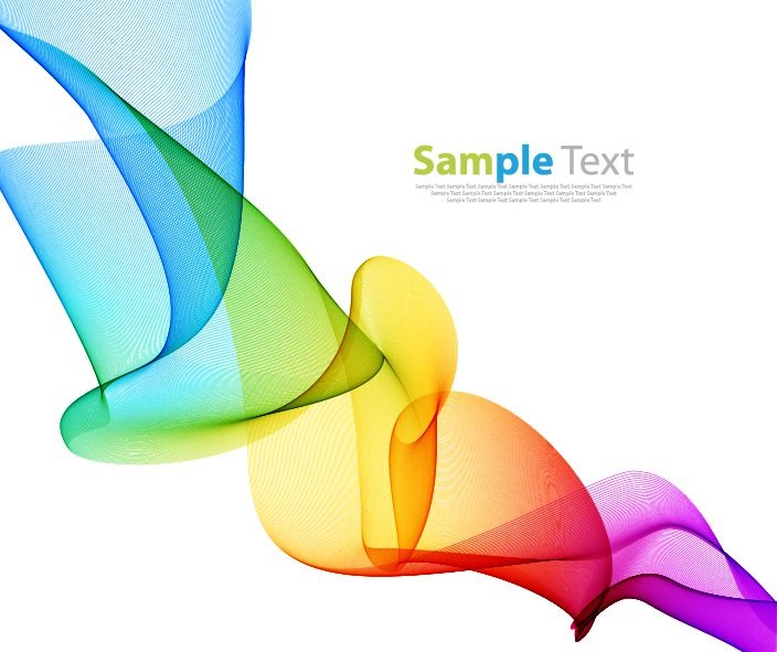 Colorful Waves Line Abstract Design Vector Background