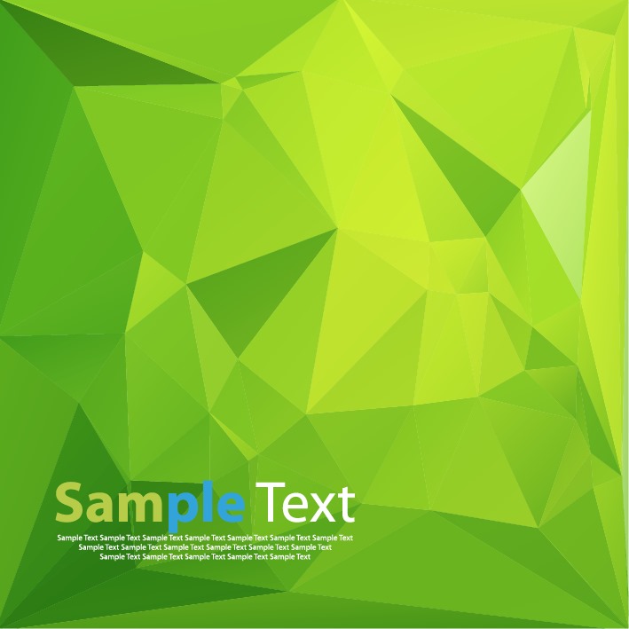 Abstract Green Background with Triangles Vector Illustration