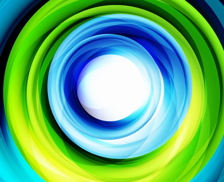 Green Blue Bright Swirl Background