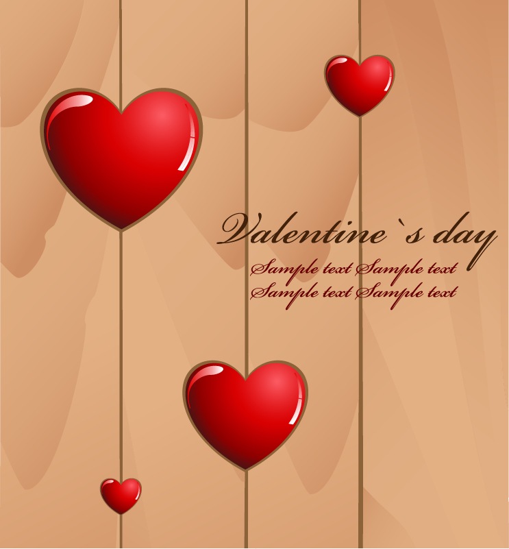 Valentine's Day Love Card Vector