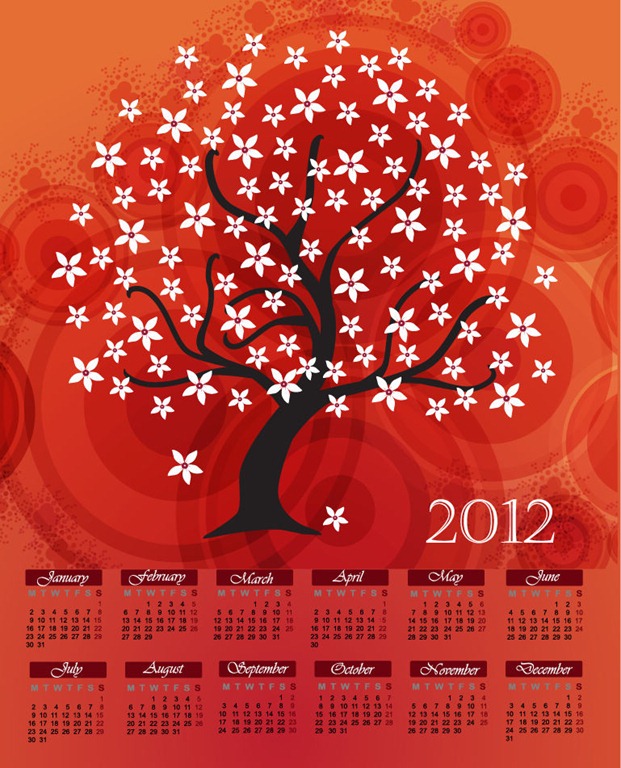 2012 Calendar Design Vector