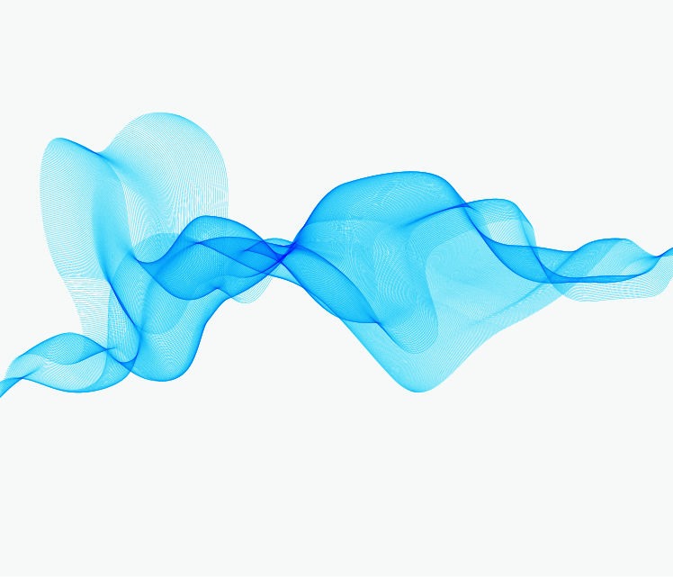 Abstract Background with Blue Waves Vector Graphic