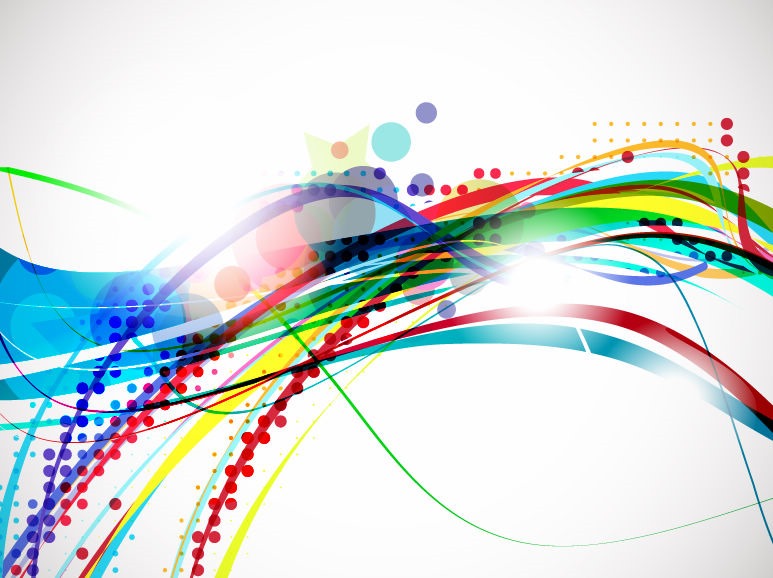 Vector Colorful Abstract Wave Design Background