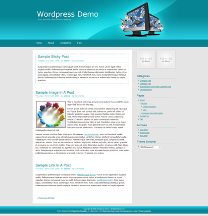 Free Wordpress Theme - SW Business3