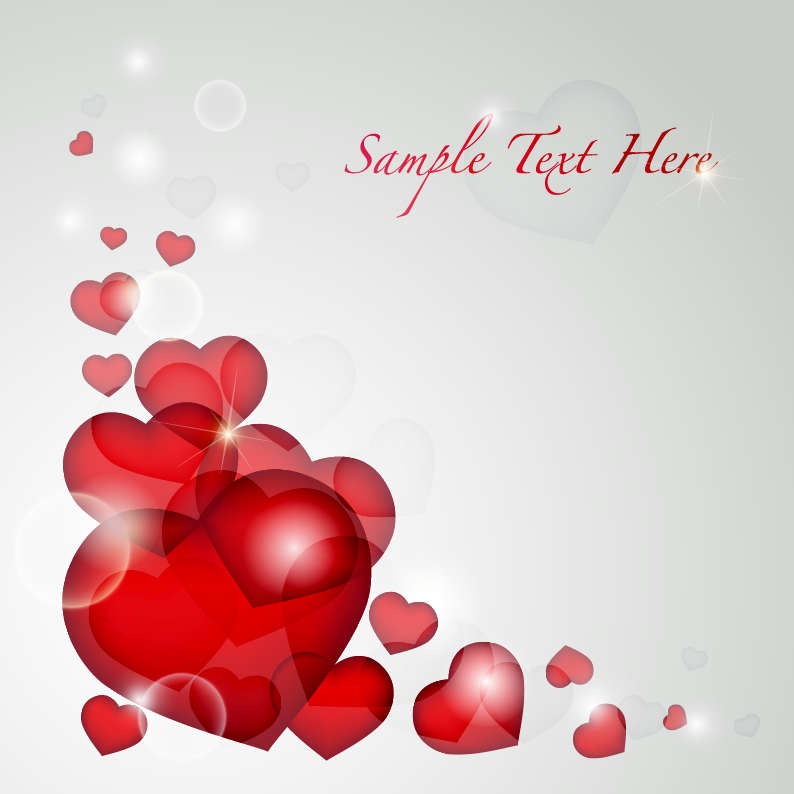 Valentine&rsquo;s Day Heart Card Vector