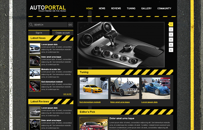 Free CSS Web Template - Auto Portal