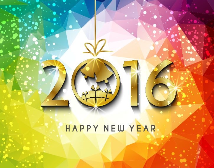 2016 Happy New Year Background Vector Illustration
