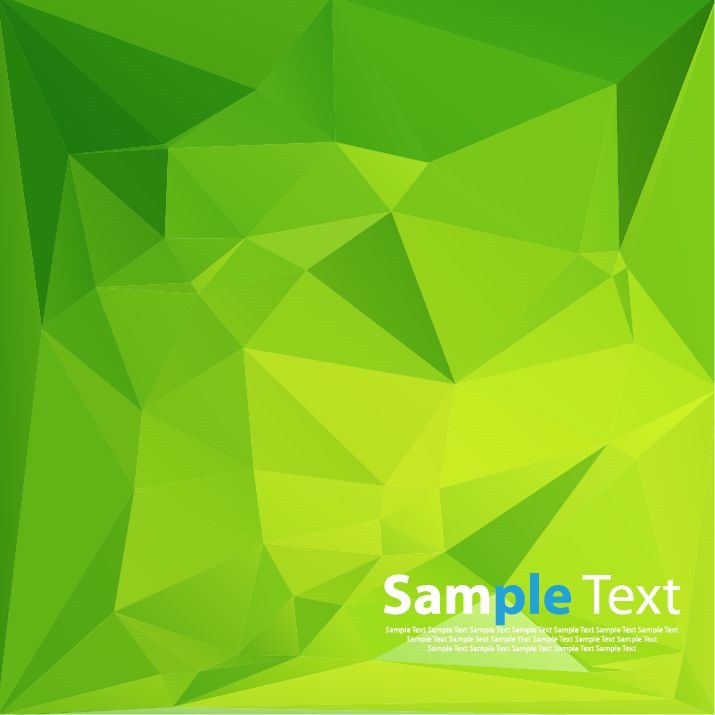 Abstract Green Triangle Geometry Vector Illustration