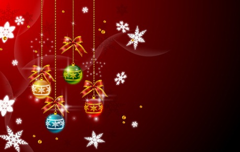 4 Christmas hanging ball Vector Graphics