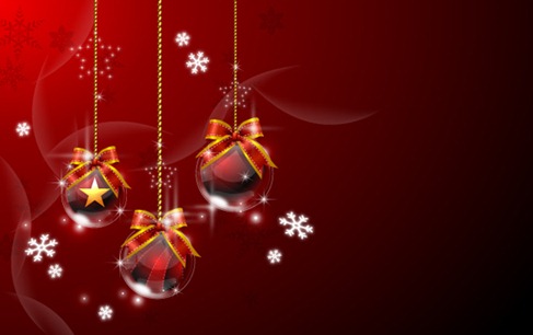 4 Christmas hanging ball Vector Graphics