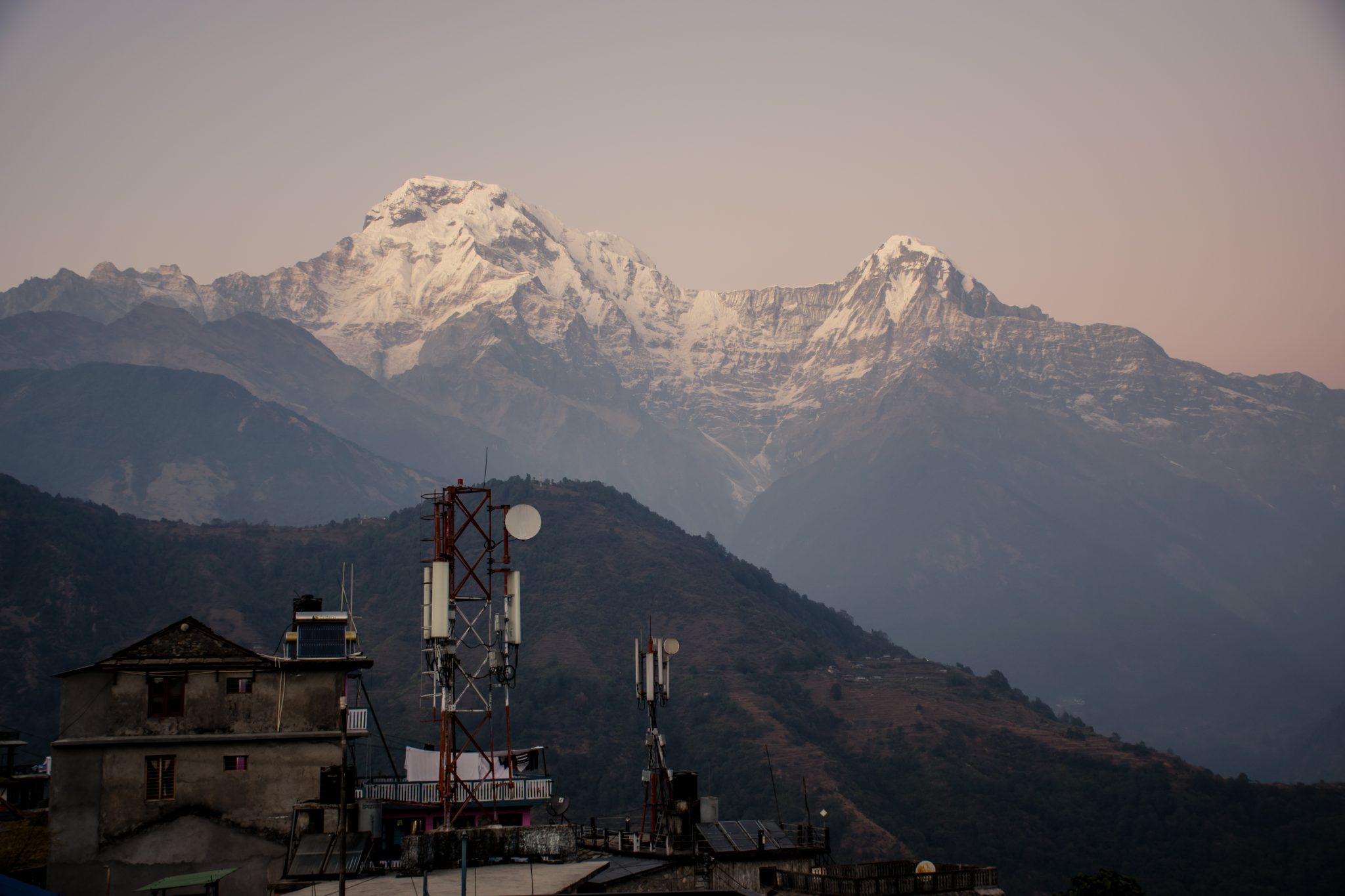 View of Annapurna Mountain Range from Ghandruk