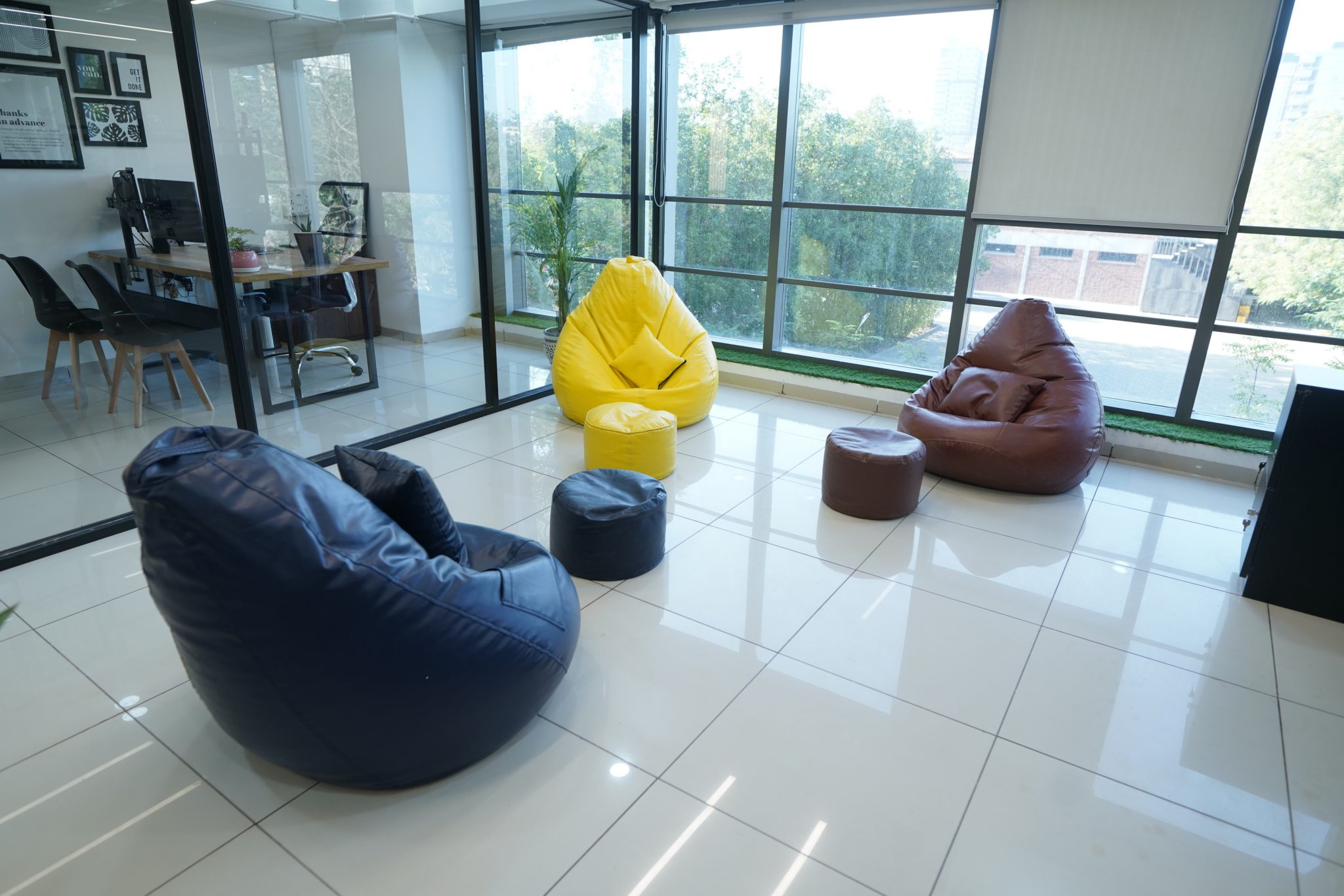 Office Relaxation Space with Bean Bags