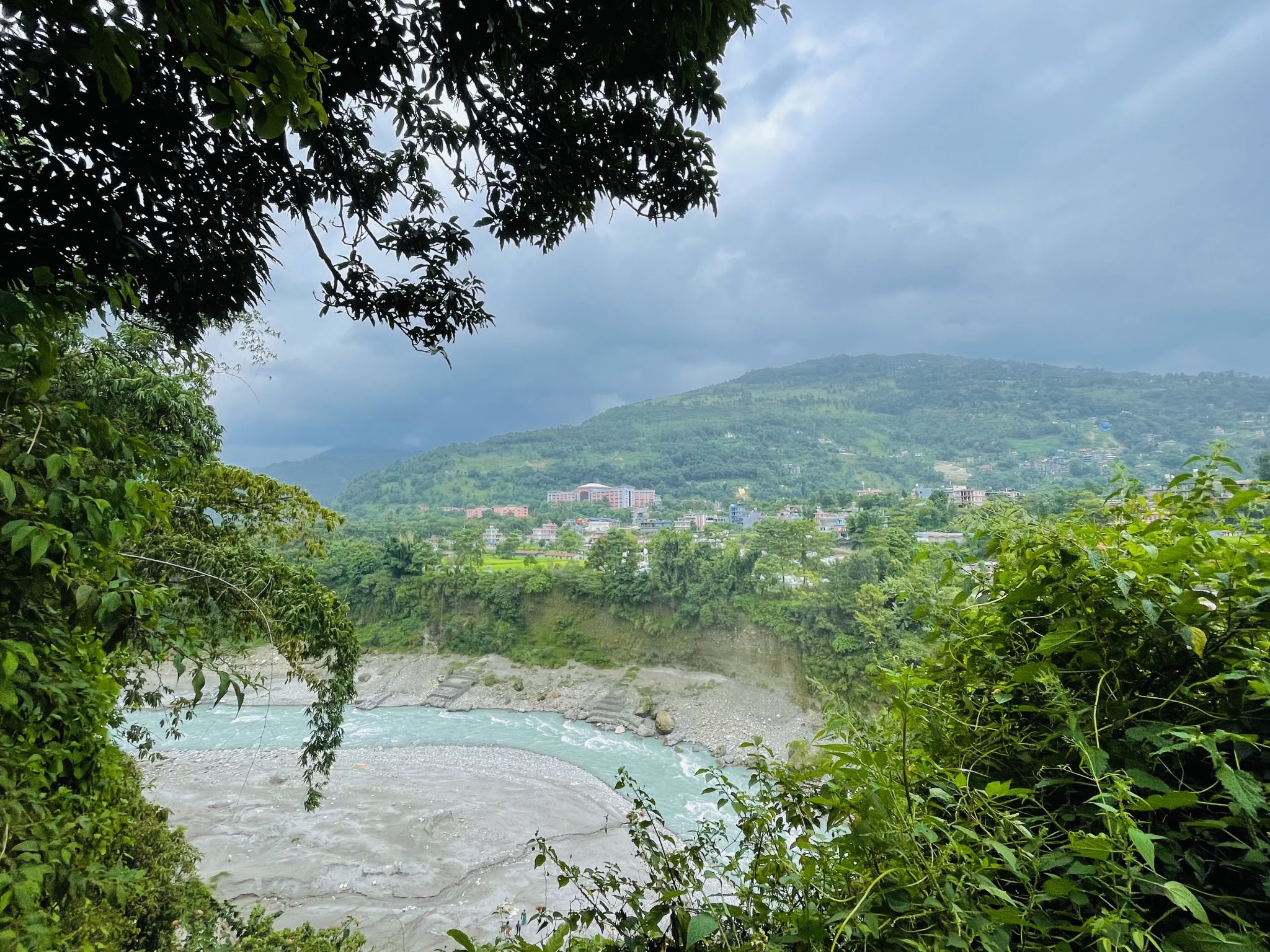 Long view of Seti Gandaki river and Pokhara valley.