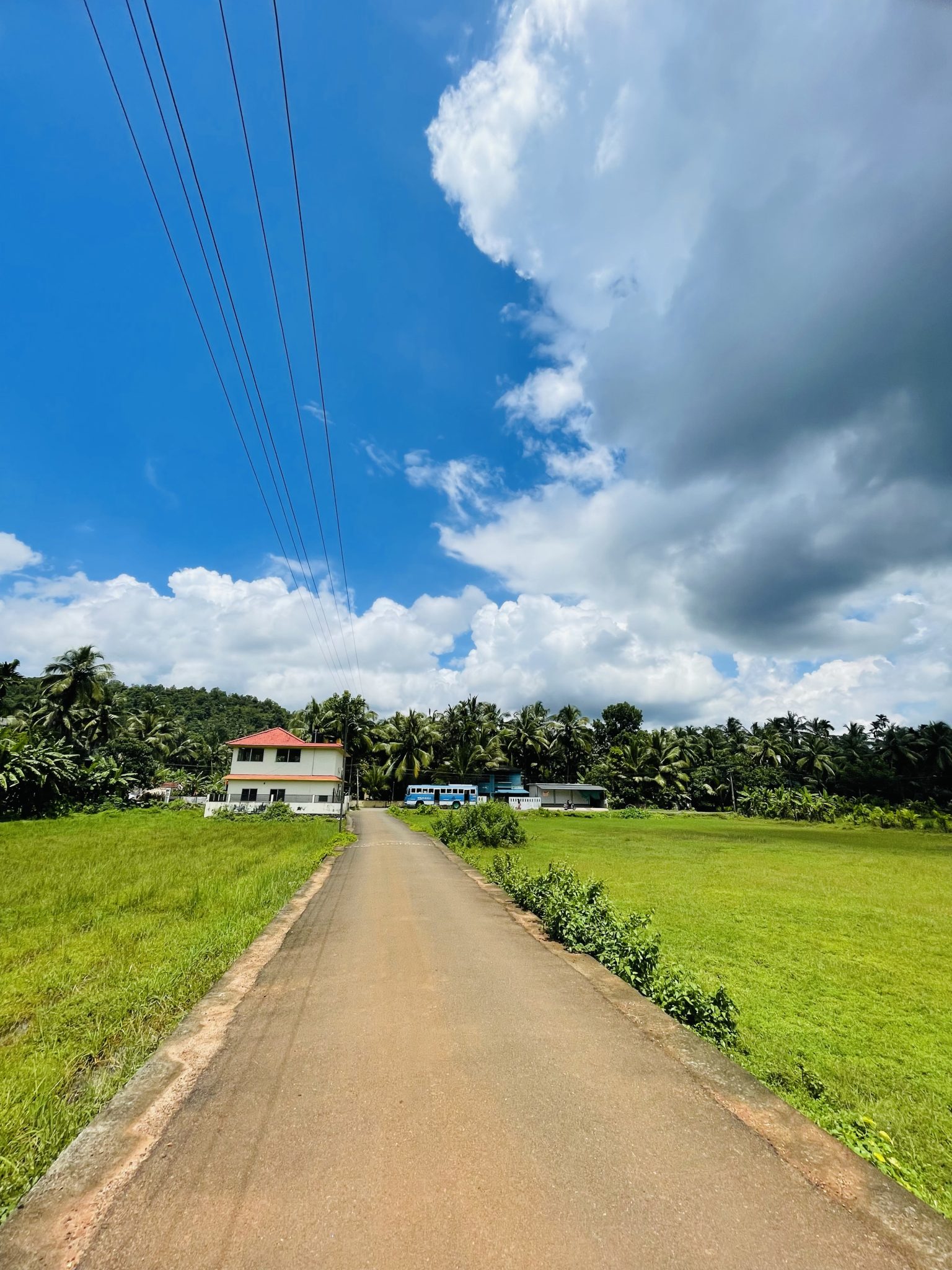 A village road. Perumanna, Kozhikode, India.
