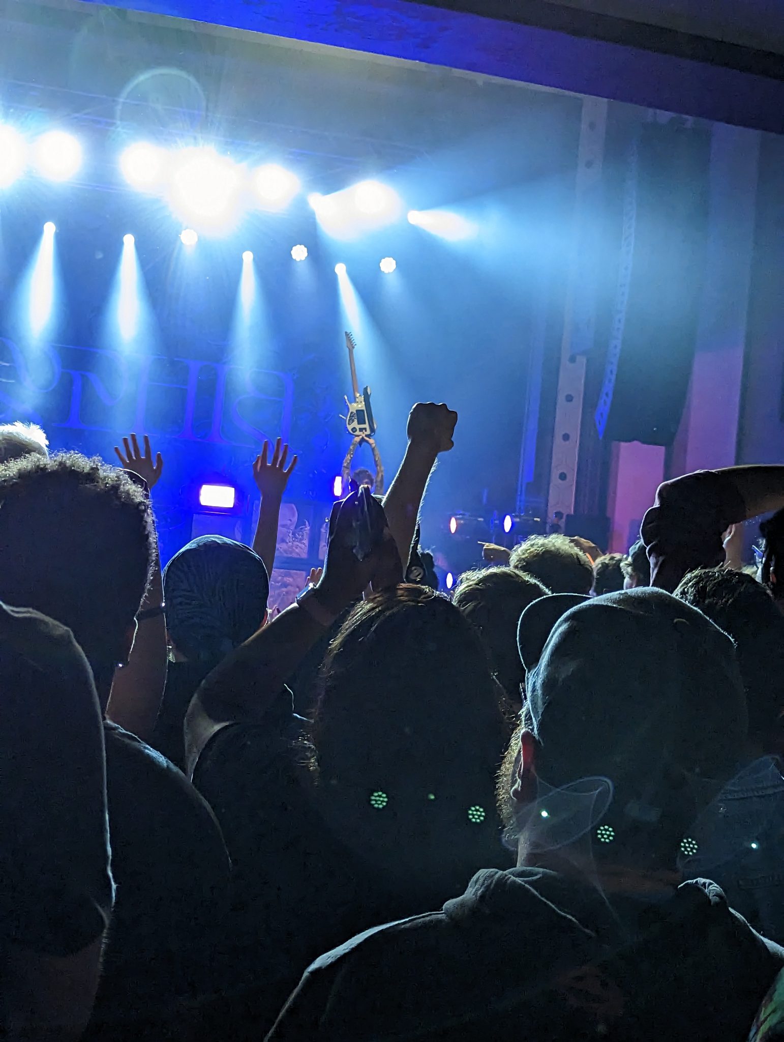 A shadow crowd at a concert
