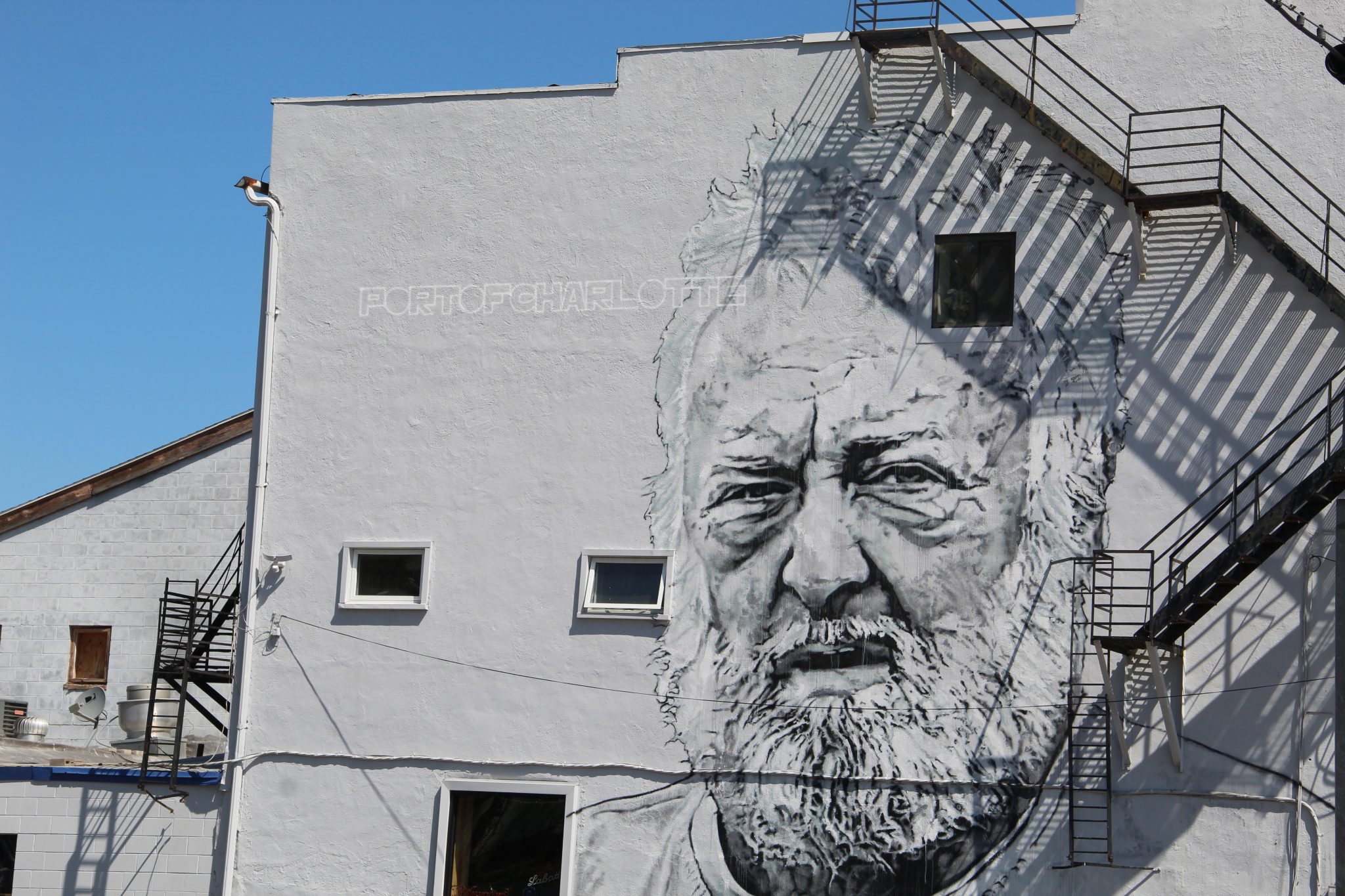 Street art, mural graffitti, Port of Charlotte, Charlotte, New York, USA