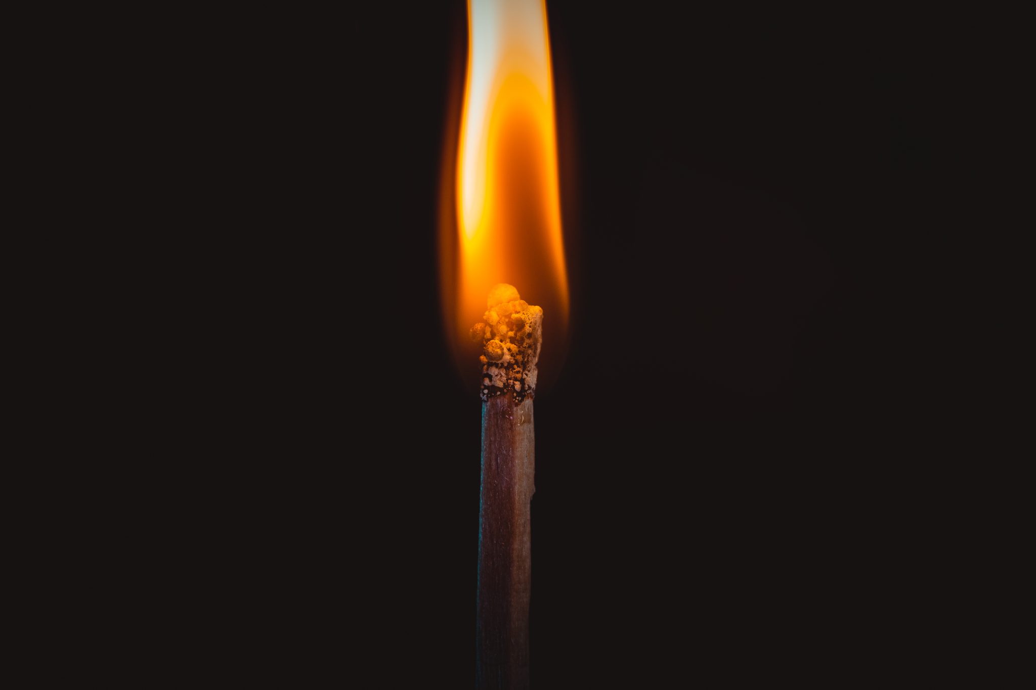 Burning, Flame, Fire, Match, Matchstick, Wood, Igniting