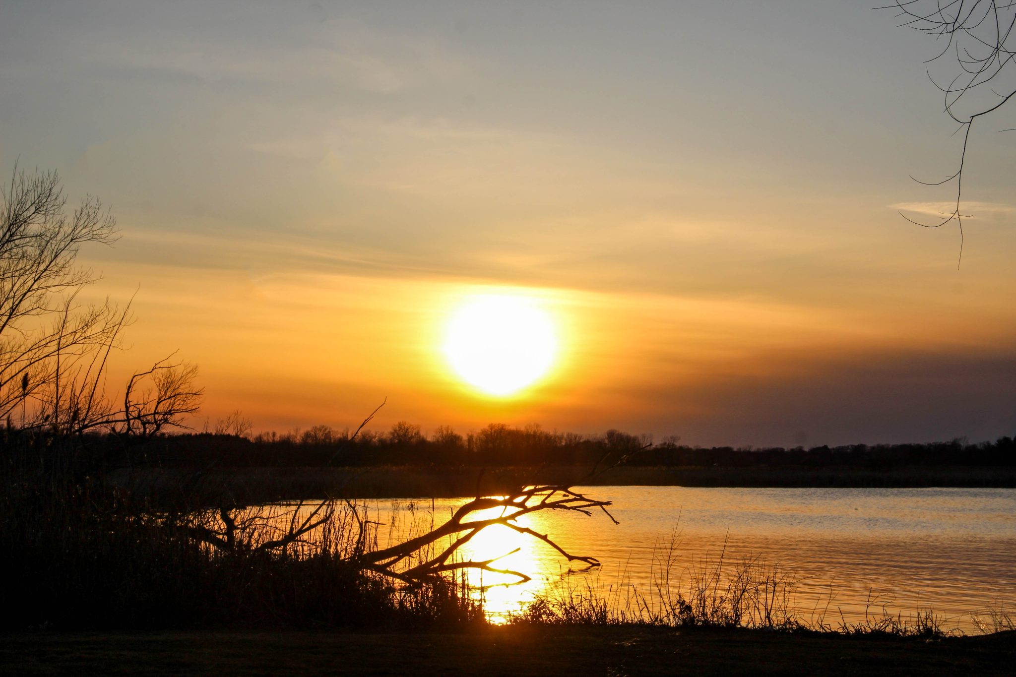 Sunset over Braddock Bay, Lake Ontario, Rochester, New York, USA
