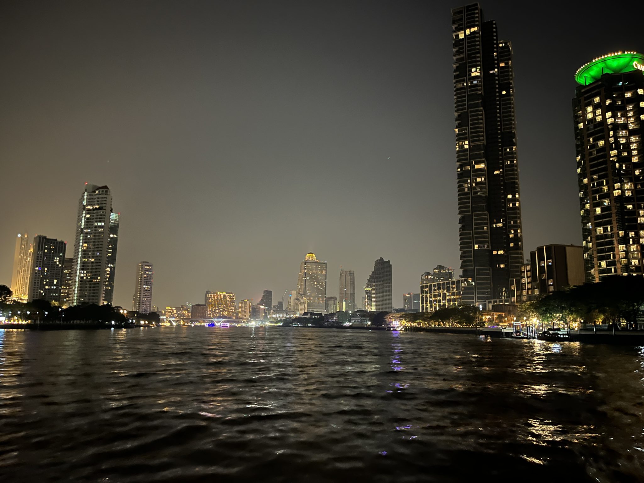 Chao Phraya River at night, Bangkok, Thailand