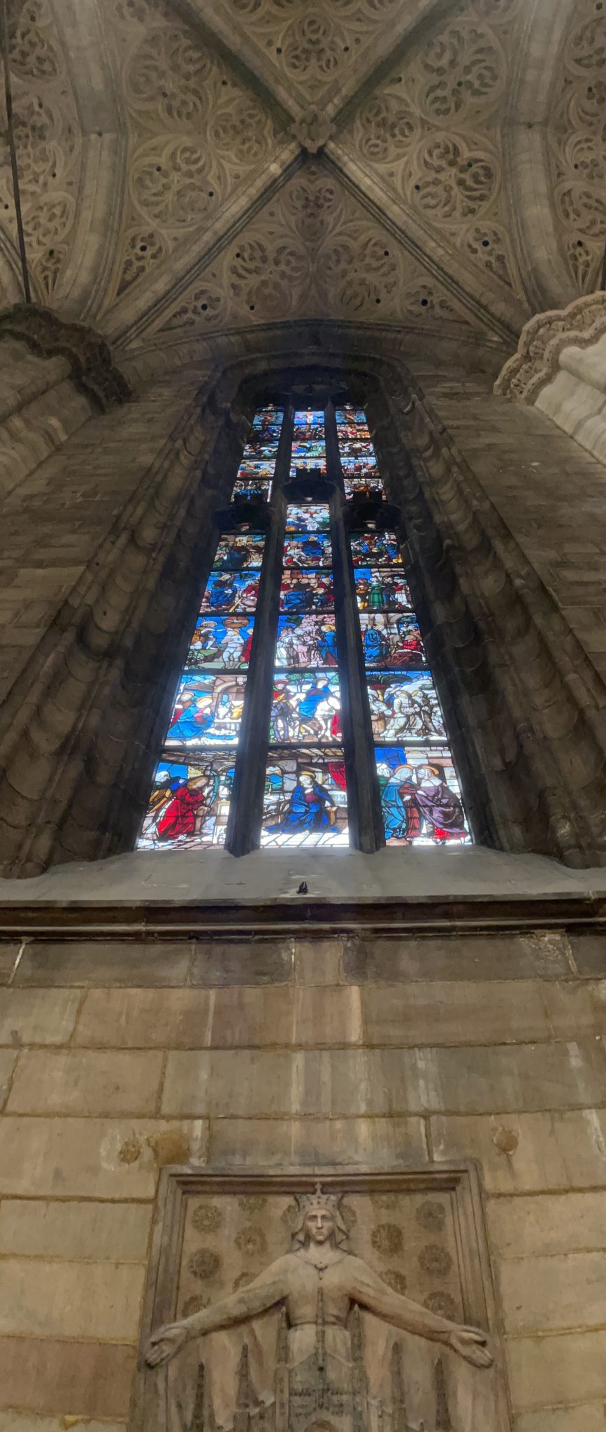 Stained glass window, Duomo De Milano, Milan, Italy, cathedral
