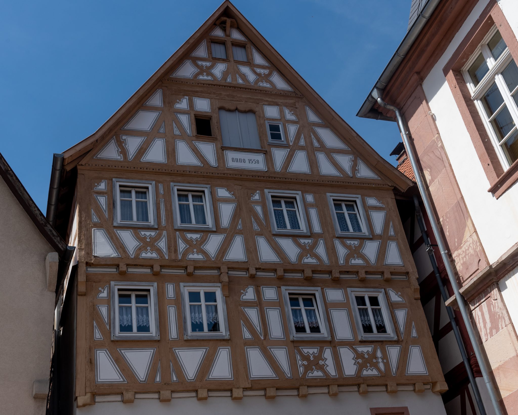 Featuring windows on a old house in Neckargemünd, Germany