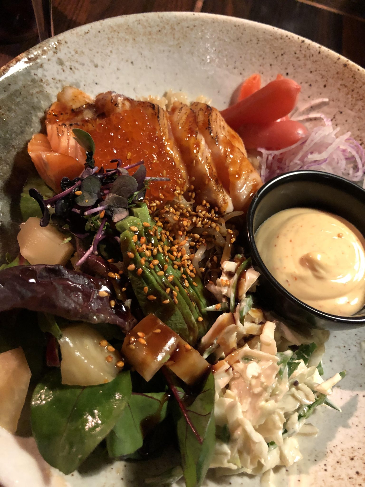 sushi bowl in tokyo japan