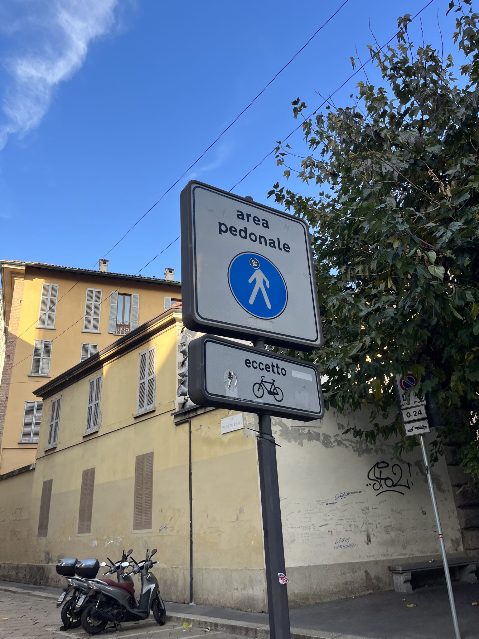 People walking sign, Milan, Italy